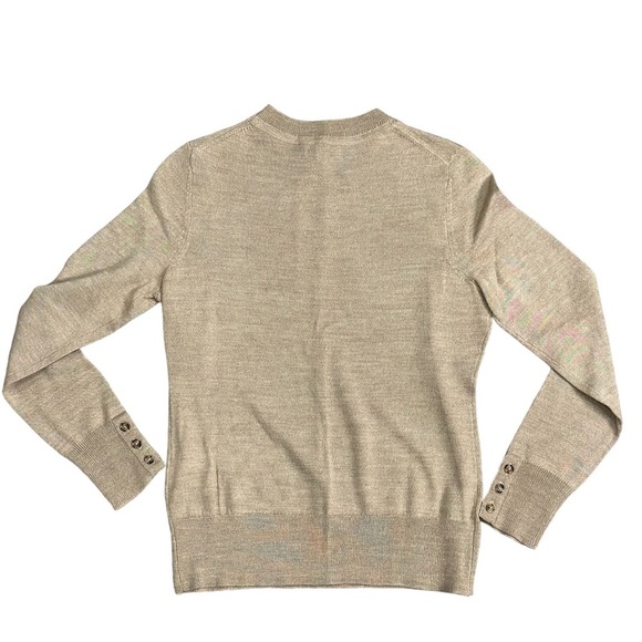 Womens Charter Club Small 4 - 6 Sweater Crewneck Tan Long Sleeve Merino Wool NWT - Picture 4 of 8